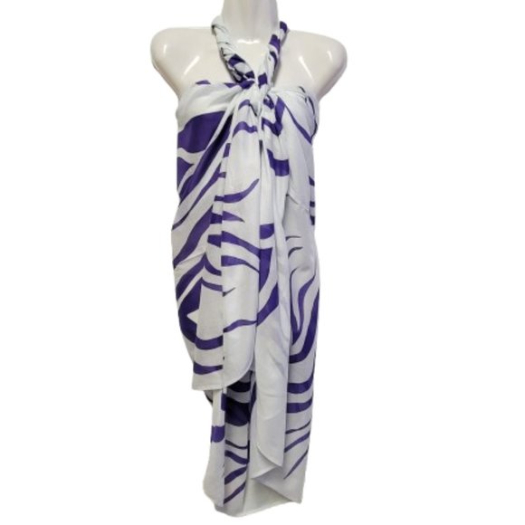 Womens Sarong Cotton Wrap, Handpainted Batik Wrapskirt Beach Pareo Beachwear-NEW - Picture 2 of 6